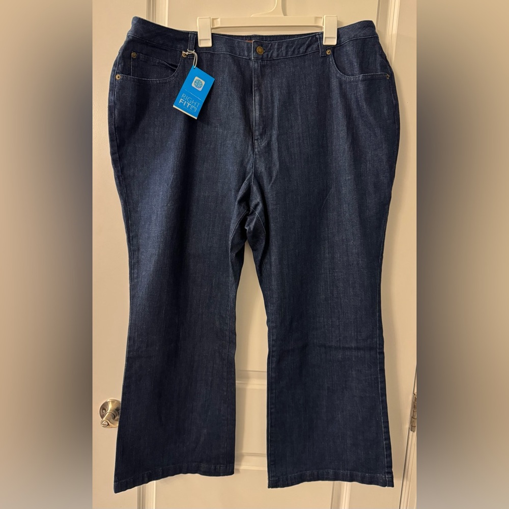#1966 Catherine’s Liz & Me Right Fit Blue Label Curvy Dark Wash Blue Denim Jeans